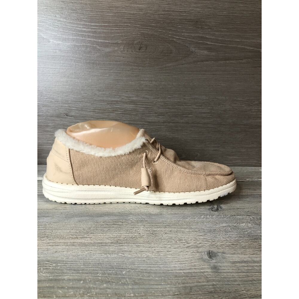 HEY DUDE WENDY CORDUROY CREAM Lightweight Slip-On Women’s Shoe Sz 8 - Picture 4 of 5